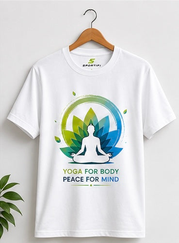 Sportifi Yoga Day T-Shirts - Sareena - MOQ 25pc