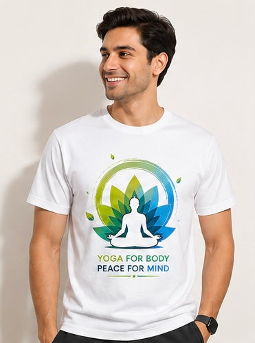 Sportifi Yoga Day T-Shirts - Sareena - MOQ 25pc