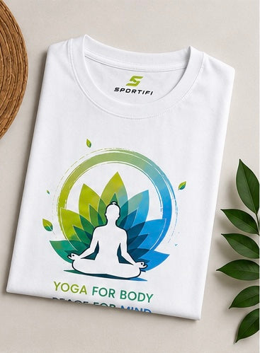 Sportifi Yoga Day T-Shirts - Sareena - MOQ 25pc